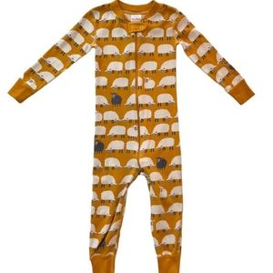Hanna Andersson Baby Organic Sheep Print Footed Pajamas 6-12 month